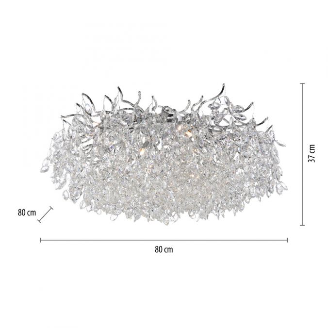 Paul Neuhaus LED Deckenleuchte Kronleuchter chrom glänzend Kristallanhänger Angebote