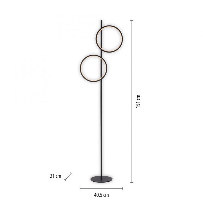 Paul Neuhaus LED Stehleuchte schwarz schlichtes Design Fußschalter warmweiß Hotsell