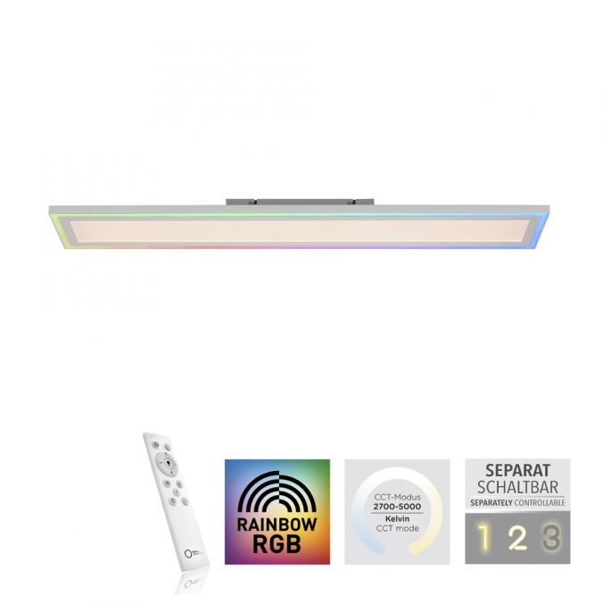Paul Neuhaus LED Deckenleuchte 100x18cm weiss flach Rainbow RGB Alleskönner Limitierter Zeitrabatt