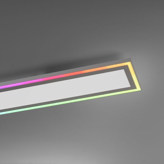 Paul Neuhaus LED Deckenleuchte 100x18cm weiss flach Rainbow RGB Alleskönner Limitierter Zeitrabatt