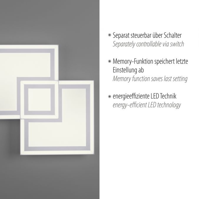 Paul Neuhaus LED Deckenleuchte weiß Serienschalter warmweiß Licht Memoryfunktion Sonderangebot