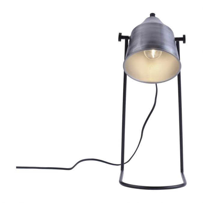 Paul Neuhaus Tischleuchte im beliebten Vintage-Look in Eisenoptik mit verbundenen Leuchtfüßen Großer Ausverkauf