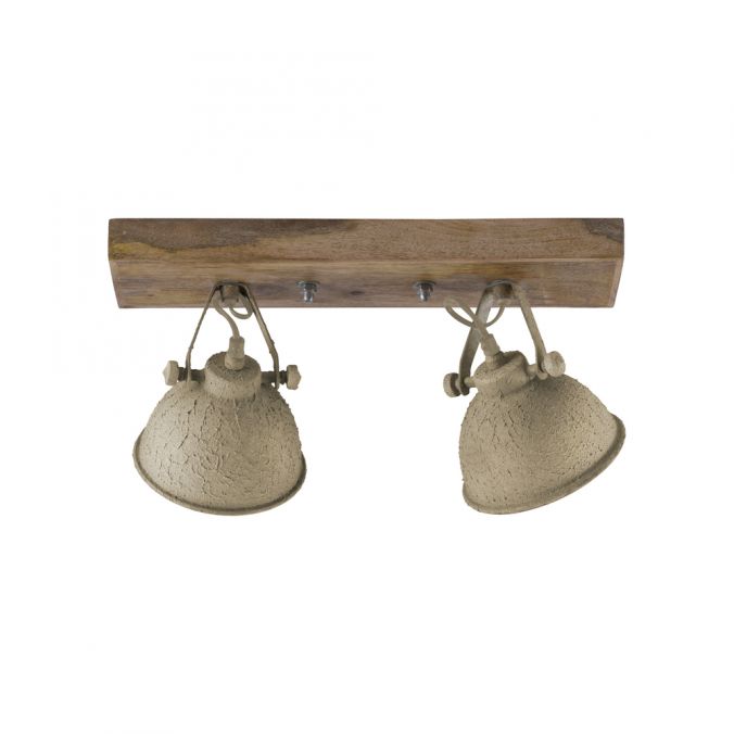 Paul Neuhaus LED Deckenlampe 2 flammig beige retro schwenkbar Industrie Style