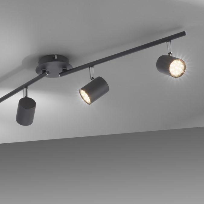 Paul Neuhaus LED Deckenleuchte, anthrazit, 4 Flammig, drehbare Leuchtspots Weihnachtsangebot