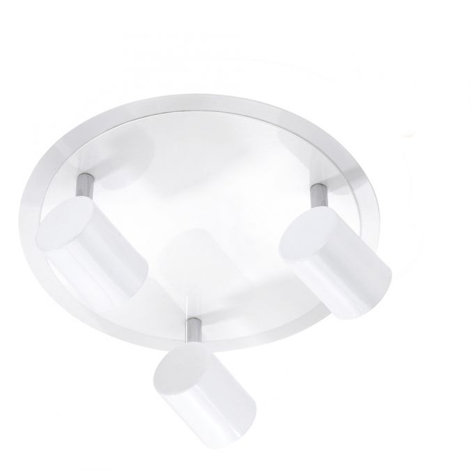 Paul Neuhaus LED-Deckenleuchte, rund, weiß, 3 verstellbare Leuchtköpfe, warmweiß, modern