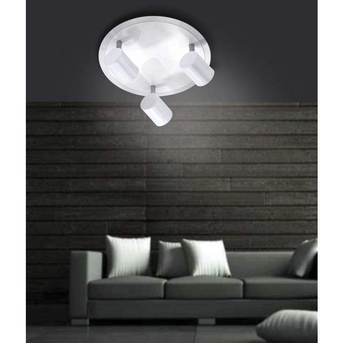 Paul Neuhaus LED-Deckenleuchte, rund, weiß, 3 verstellbare Leuchtköpfe, warmweiß, modern Osterangebot