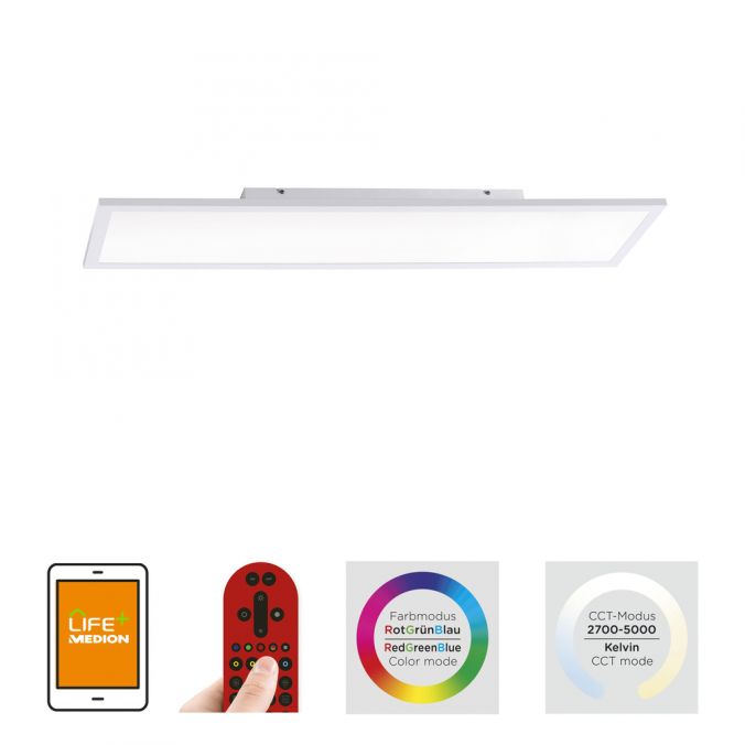 Paul Neuhaus LED Panel, Deckenleuchte, weiß, 100x25 cm, dimmbar, Smart-Home Top Angebot