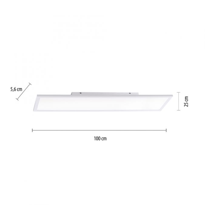 Paul Neuhaus LED Panel, Deckenleuchte, weiß, 100x25 cm, dimmbar, Smart-Home Top Angebot
