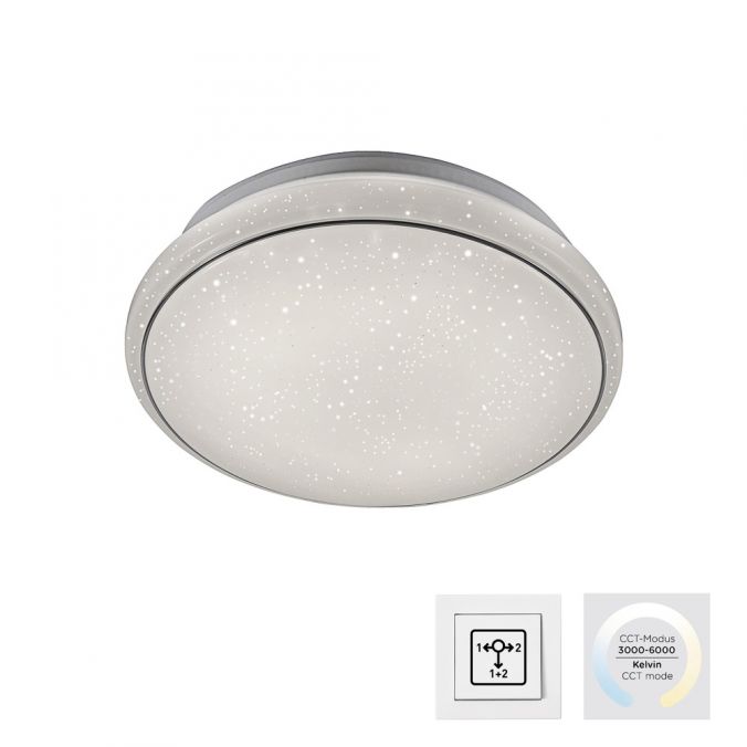 Paul Neuhaus LED Deckenleuchte Ø35cm rund Sternenhimmel Farbwechsel CCT Memoryfunktion