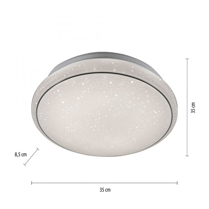 Paul Neuhaus LED Deckenleuchte Ø35cm rund Sternenhimmel Farbwechsel CCT Memoryfunktion Neueste Mode