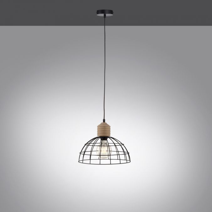 Paul Neuhaus LED Pendelleuchte 31x31 Metallschirm Naturholz schwarz 1 flammig Küche Bestseller