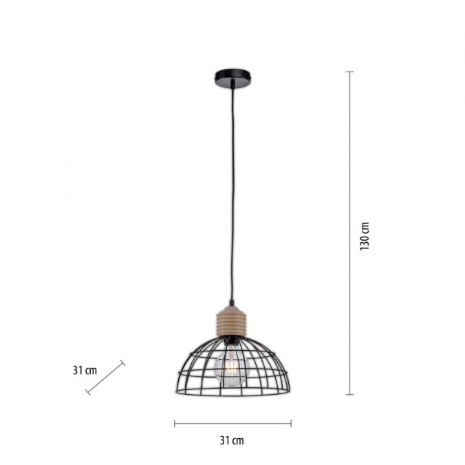Paul Neuhaus LED Pendelleuchte 31x31 Metallschirm Naturholz schwarz 1 flammig Küche Bestseller