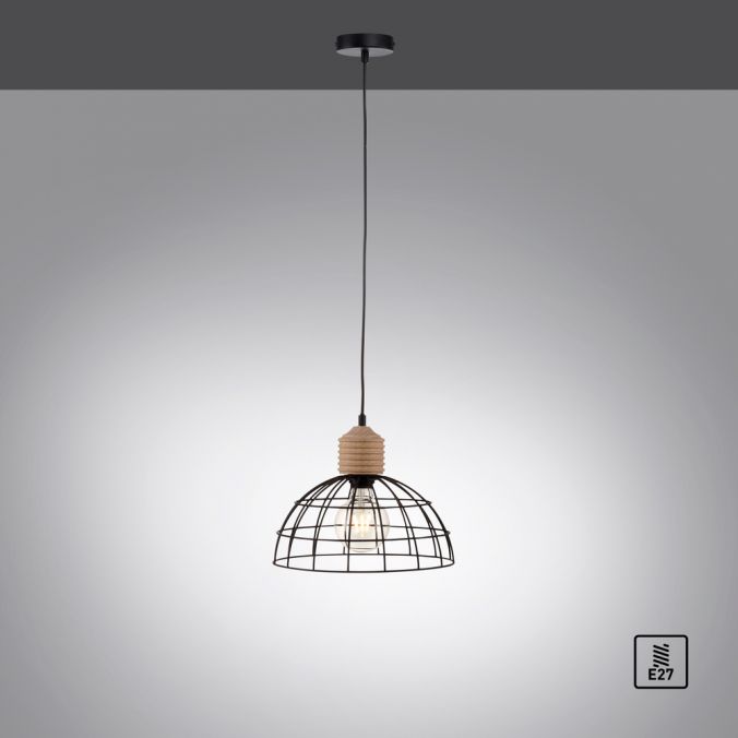 Paul Neuhaus LED Pendelleuchte 31x31 Metallschirm Naturholz schwarz 1 flammig Küche Bestseller