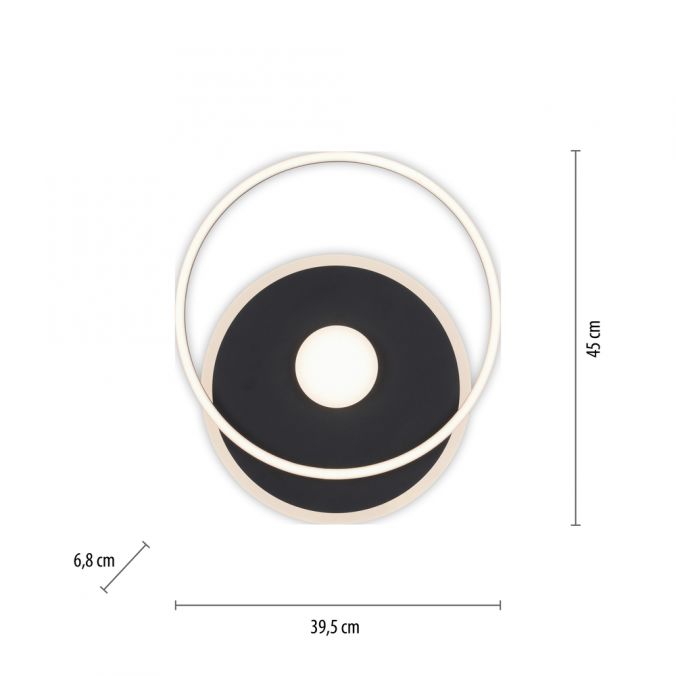 Paul Neuhaus LED Deckenleuchte rund Switchmo schwarz 3 Stufen Dimmung modern Wochenangebot