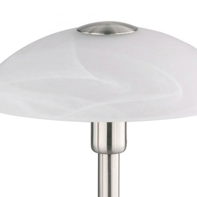 Paul Neuhaus Tischleuchte, Silber, Alabasterglas, inkl. Touchdimmer Begrenzte Freigabe
