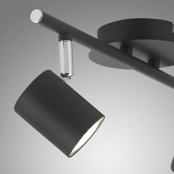 Paul Neuhaus LED Deckenleuchte, anthrazit, 2 Flammig, schwenkbare Leuchtspots Letzte 2 Tage