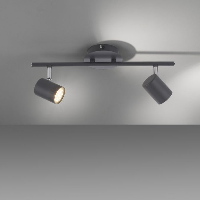 Paul Neuhaus LED Deckenleuchte, anthrazit, 2 Flammig, schwenkbare Leuchtspots Letzte 2 Tage