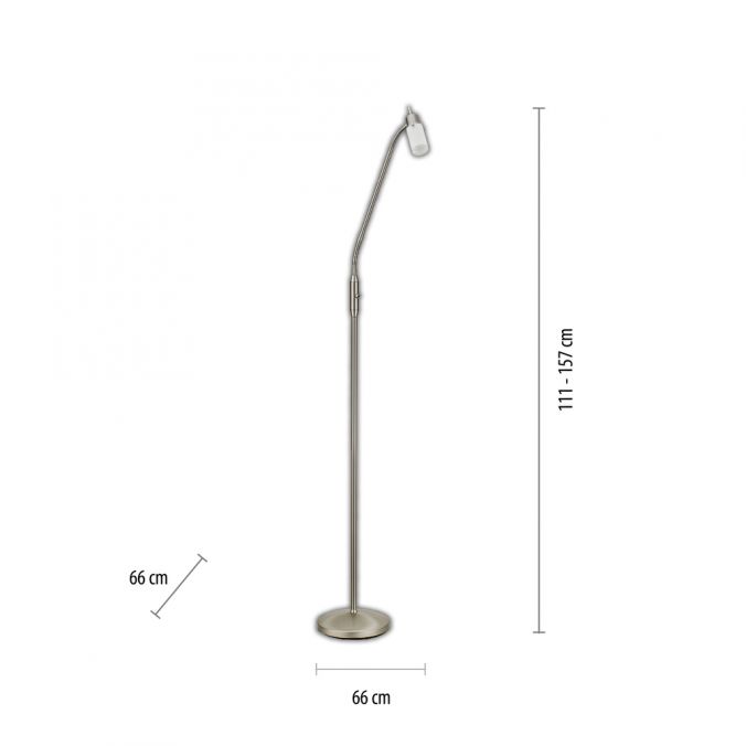 Paul Neuhaus LED-Stehleuchte, stahlfarben, verstellbarer Leuchtkopf, inkl. Kippschalter Letzter Tag