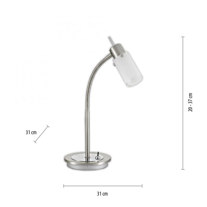 Paul Neuhaus LED-Tischleuchte, stahl, inkl. Kippschalter, modern, inkl. Glasschirm Bis zu 50% Rabatt