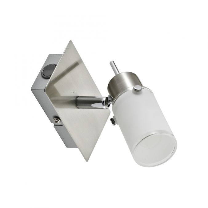 Paul Neuhaus LED-Wandleuchte, verstellbaren Leuchtkopf, Wippschalter, satiniertes Glas