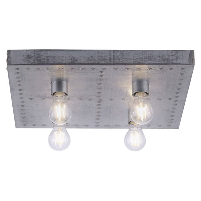 Paul Neuhaus Deckenleuchte, eisenfarben, Industrial-Stil, E27 Fassung, vintage, modern