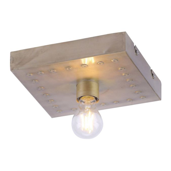 Paul Neuhaus Deckenleuchte, gold, antike Optik, Vintagestil, quadratische Form, modern Nur für heute