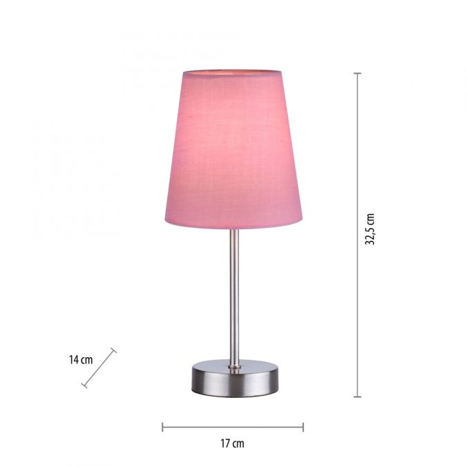 Paul Neuhaus Tischleuchte, rosa, 1x E14 LED, Schirm, inkl. Schnurschalter Sonderangebot der Fabrik