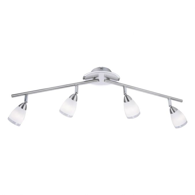 Paul Neuhaus LED-Deckenstrahler, Stahl,t 4 verstellbaren Leuchtköpfen, Glas satiniert Bis zu 55% Rabatt