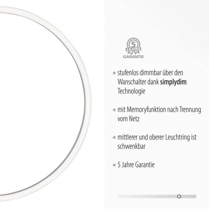 Paul Neuhaus LED Deckenleuchte, schwarz, modern, zwei Leuchtringe, dimmbar, schwenkbar Discount Store für neue Produkte