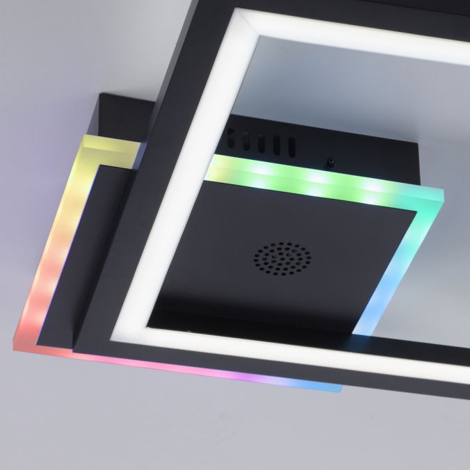 Paul Neuhaus LED Deckenleuchte Lautsprecher Bluetooth schwarz Rainbow RGB Nur noch ein Tag übrig
