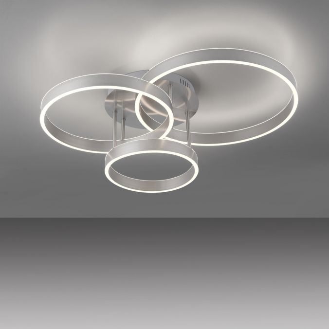 Paul Neuhaus LED Deckenleuchte 3 flammig silber Up- Downlight dimmbar Fernbedienung Riesige Rabatte