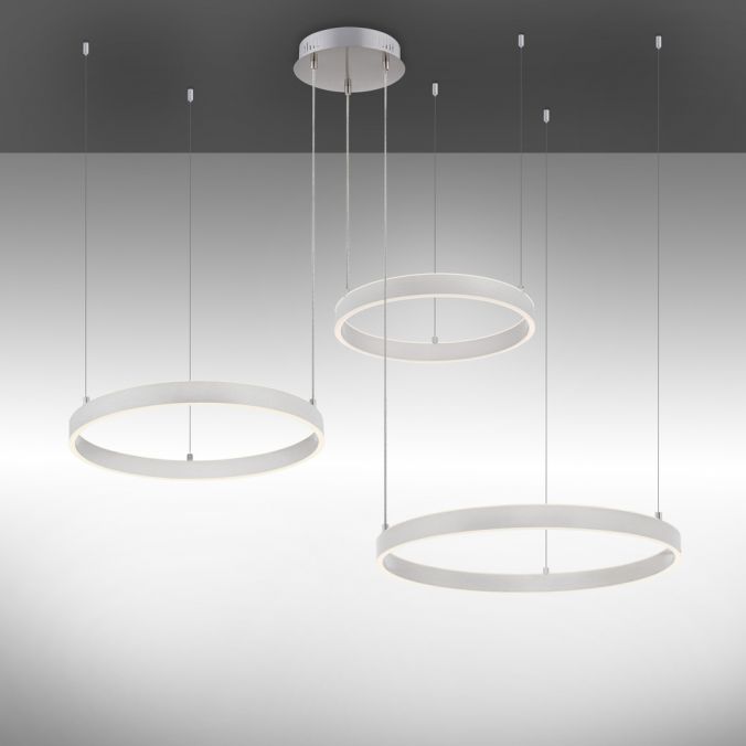 Paul Neuhaus LED Pendelleuchte 3 flammig silber Up- Downlight dimmbar Fernbedienung 50% Rabatt mit kostenlosem Versand