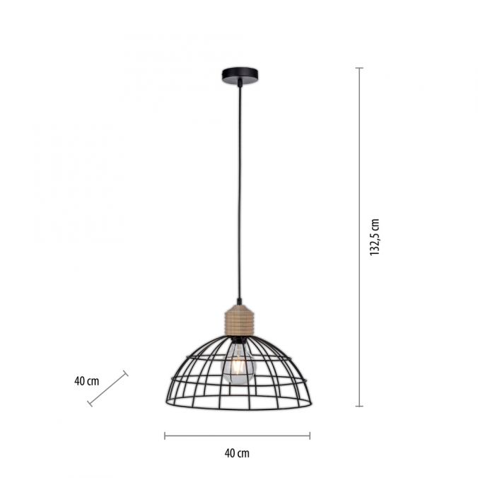 Paul Neuhaus LED Pendelleuchte 40x40 Metallschirm Naturholz schwarz 1 flammig Küche zollfrei