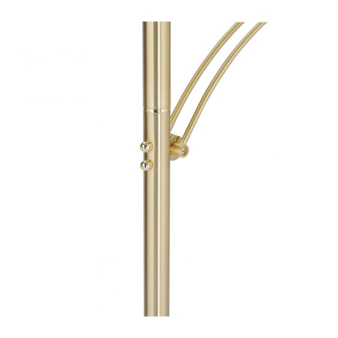 Paul Neuhaus LED-Stehleuchte in messing-matt mit Lesearm und Lichtfarbsteuerung mit Memoryfunktion und Tastdimmer 50% Rabatt für begrenzte Zeit