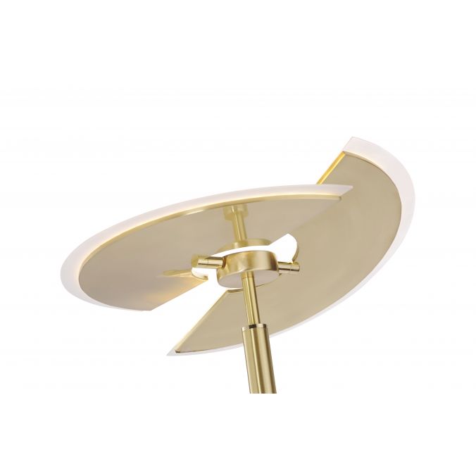 Paul Neuhaus LED-Stehleuchte in messing-matt mit Lesearm und Lichtfarbsteuerung mit Memoryfunktion und Tastdimmer 50% Rabatt für begrenzte Zeit