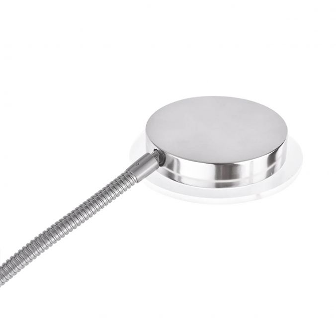 Paul Neuhaus LED-Deckenfluter, stahlfarben, flexibler Lesearm, dimmbar, modern, Büro Online