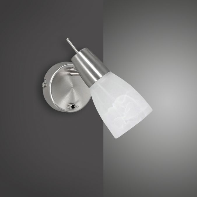 Paul Neuhaus LED-Wandleuchte, Stahl, Kippschalter, Alabasterglas, dreh und schwenkbar Hotsell