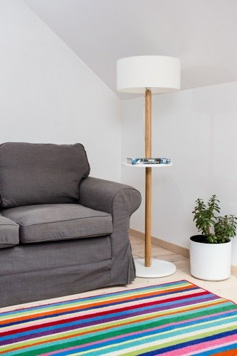 Ragaba UFO Floor Lamp 45x150cm - White / White Lampshade Tiefpreis