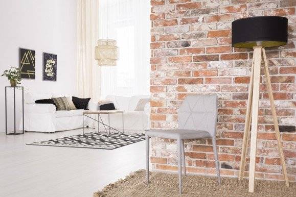 Ragaba WANDA Ashwood Floor Lamp 45x140cm - White Lampshade / Transparent JETZT KAUFEN
