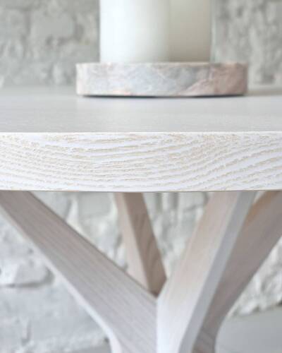 Ragaba JUBI BOLD Round Dining Table 110cm White Ashwood Letzter Tag
