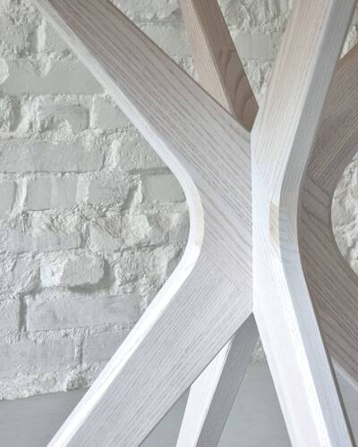 Ragaba JUBI BOLD Round Dining Table 110cm White Ashwood Letzter Tag