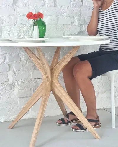 Ragaba JUBI Half Racetrack Dining Table 90x90cm Sage Green Bis zu 65% Rabatt