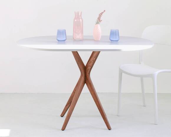 Ragaba JUBI Racetrack Oval Table 75x100cm Oak White Riesige Rabatte