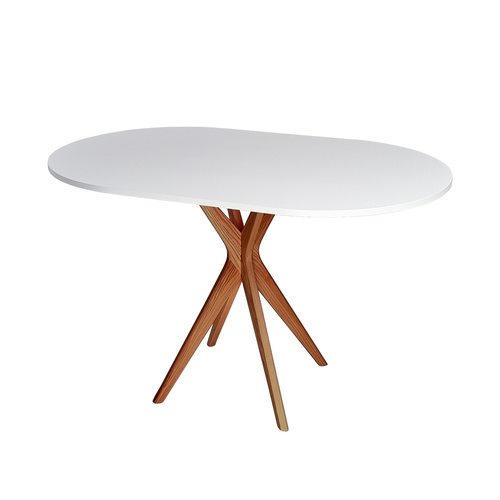 Ragaba JUBI Racetrack Oval Table 75x100cm Oak White Riesige Rabatte