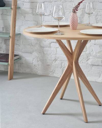 Ragaba JUBI Halfround Extendable Table diam. 90cm Ashwood Im Verkauf