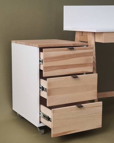 Ragaba LUKA Storage Cabinet with Wheels W41xD50cm Ash Brown Beige Hotsell