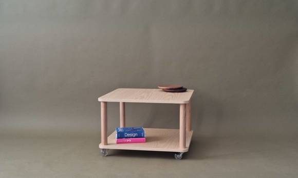 Ragaba ASHME Coffee Table with Wheels 64x64cm Kostenloser Versand