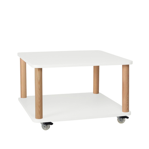 Ragaba ASHME Coffee Table with Wheels 64x64cm White Limitierter Zeitrabatt