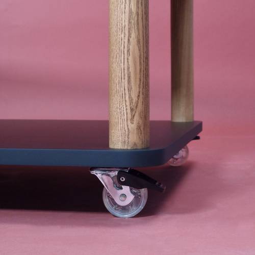 Ragaba ASHME Coffee Table with Wheels 64x64cm White Limitierter Zeitrabatt