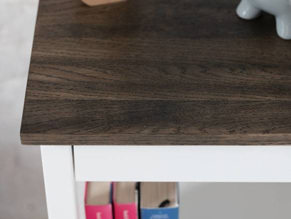 Ragaba ENTLIK Bedside Table 40x35x70cm Black Oak Preisnachlass